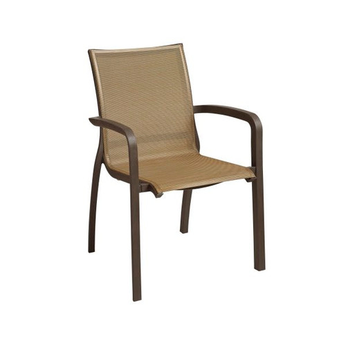 Grosfillex Sunset Stacking Armchair (Cognac/Fusion Bronze) (4-Case)