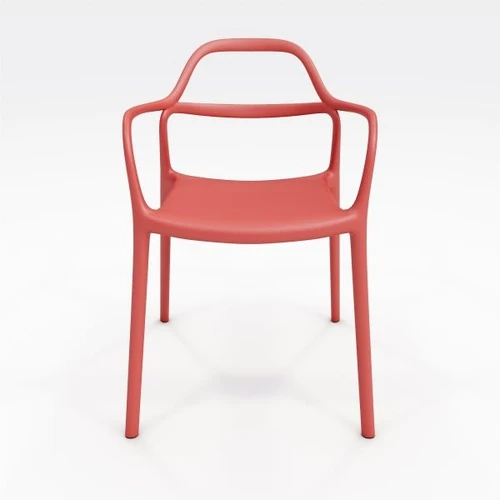 Kfi Express Yourself Indoor/outdoor Solid Polypropylene Chair In Poppy