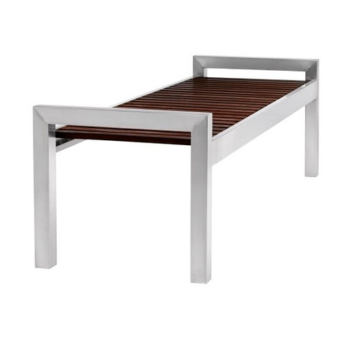 Commercial Zone Modtec Woodgrain And Ss Bench 5-Foot
