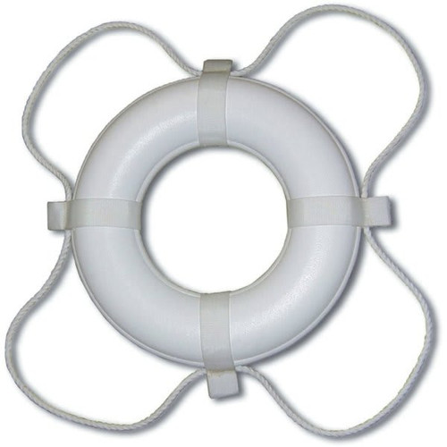 Poolstyle White 20 In. Ring Buoy Coast Guard Approved