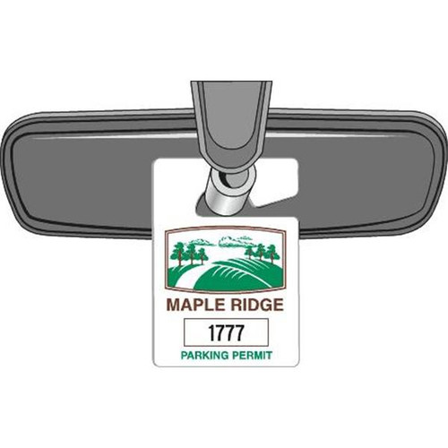 Custom Reflective Plastic Parking Permit Tags, Large, Package Of 100