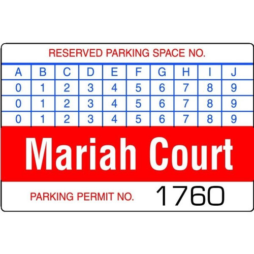 Parking Permit Bumper Stickers, Custom, 3 X 2, Package Of 100