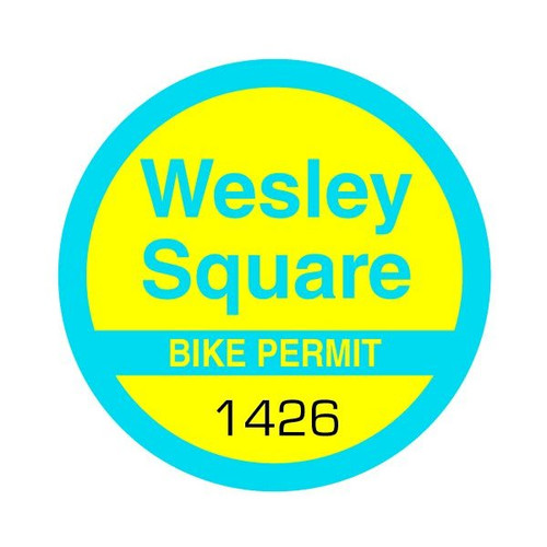 Bike Permit, Circle, 1-1/2 Package Of 100