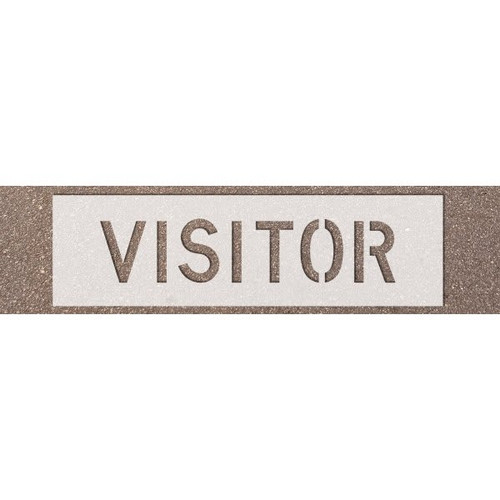 Visitor Complete Word Parking Stencil, 4" Letters