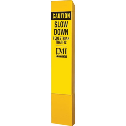 Media Bollard Cover, Yellow Custom