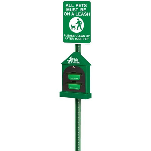 Fido House Companion Kit, Roll Bag Kit With Pets Must Be On Leash Sign