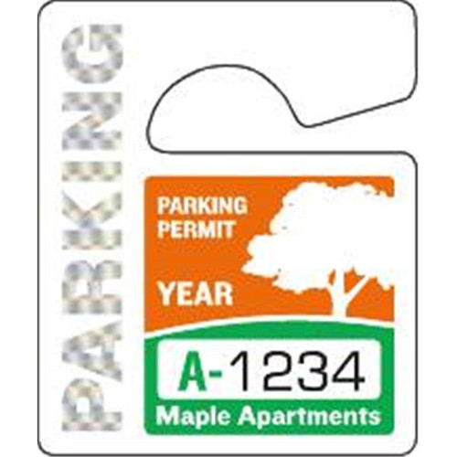 Custom Parking Permit Tags, Prismatic, Small Package Of 100