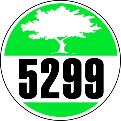 Parking Permit Window Stickers, Green, 2-1/4 Diameter, Package Of 100