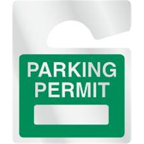 Write-On Plastic Parking Permit Tags, Reflective, Green, Small, Package Of 100