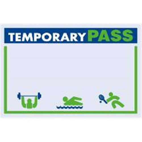 Generic 3 X 2 In Rectangle Personalized Temporary Recreational Pass (100-Pack)