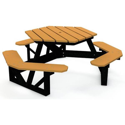 Hex 6 Ft. Cedar Recycled Plastic Picnic Table