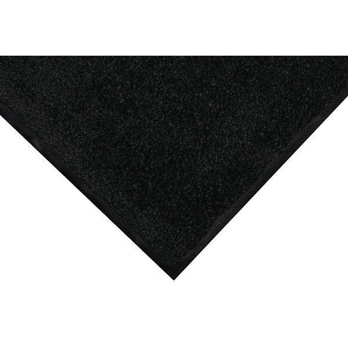 M+a Matting Black Colorstar Mat 4' X 6' Cleated Backing Pet Carpet Floor Mat