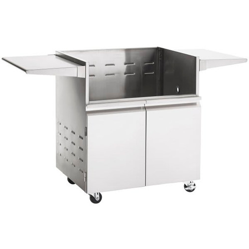 Pgs 30 In. Newport Stainless Steel Cart W/ Wheels And Side Shelves
