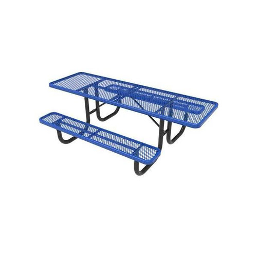 Everest 8 Ft. Blue Double-Sided ADA Heavy-Duty Picnic Table