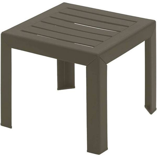 Grosfillex Bahia Bronze Square Plastic Outdoor Side Table