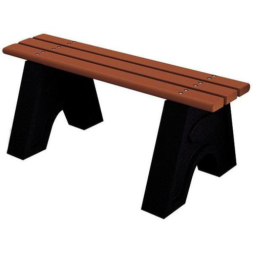 Sport 4 Ft. Recycled Plastic Bench (Brown)