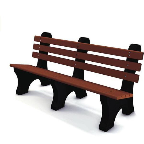 Comfort Park Avenue 6 Ft. Recycled Plastic Bench (Brown)