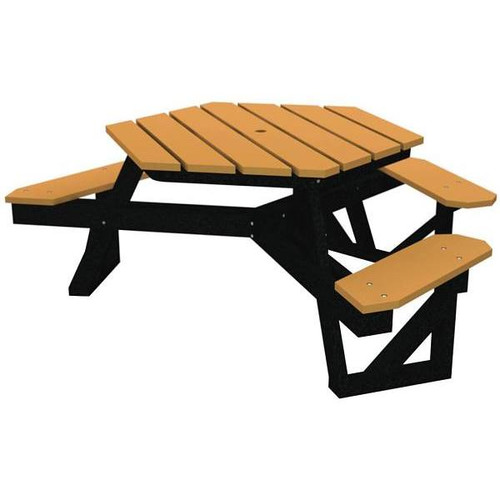 Hex 6 Ft. Cedar ADA Recycled Plastic Picnic Table