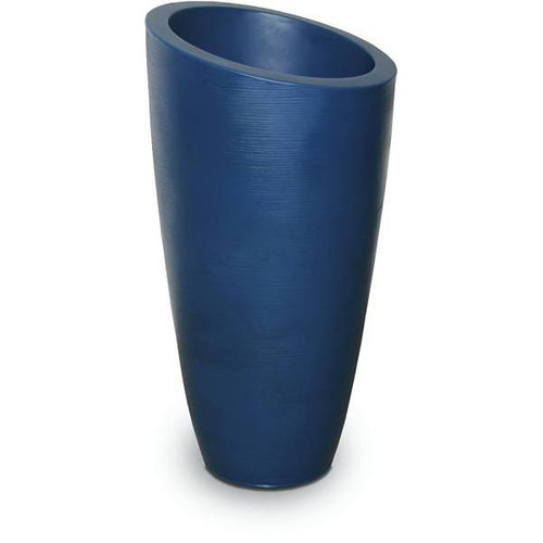 Mayne Modesto 32 In. Blue Round Neptune Polyethylene Planter