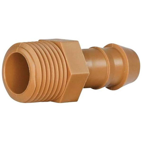 K-Rain 1/2 In. X 17 Mm. Drip Adapter Brass Barb Fitting