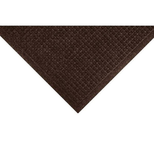 M+a Matting Waterhog Squares Fashion 4' X 6' Commercial Floor Mat (Dark Brown)