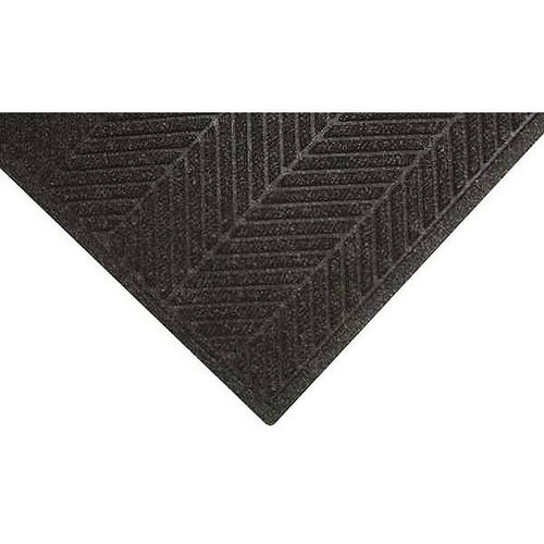 M+a Matting Waterhog Max Herringbone Fashion 118 In. X 35 In. Commercial Floor Mat (Black Smoke)