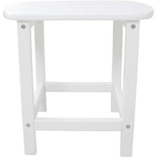 Cape Soleil Verde 19" X 15" Side Table In White
