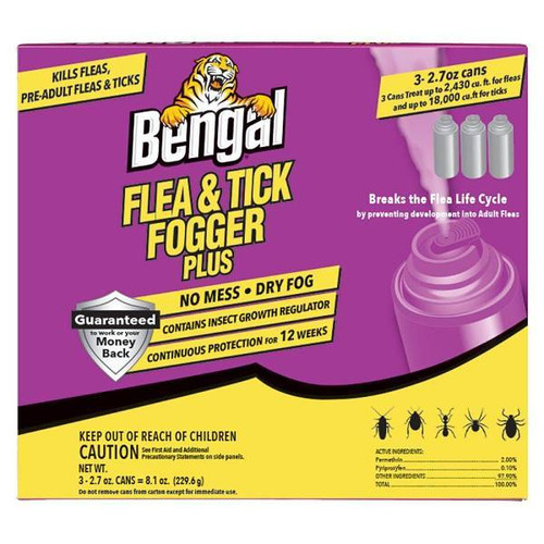 Bengal Products 3 - 2.7 Oz Flea And Tick Fogger Plus Package Of 2