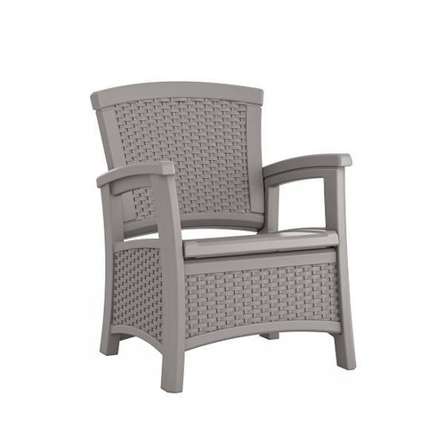 Suncast Commercial Elements Club Chair With Storage (Dove Gray)