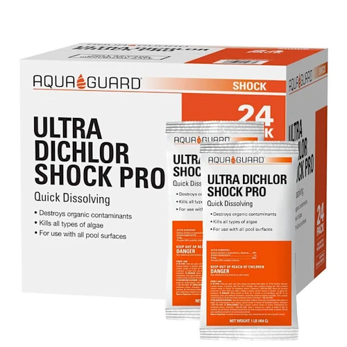 Aquaguard Dichlor Shock PRO 1 Lb. Bags, Package Of 24
