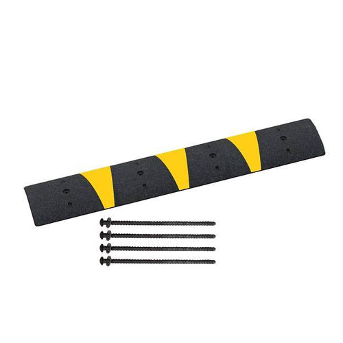 Plasticade 6' Speed Bump 2.5"H With Yellow Reflective Stripes