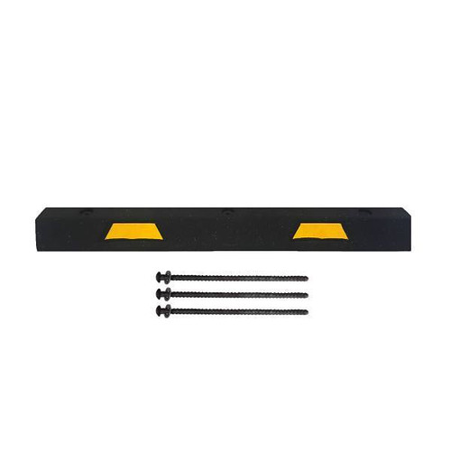 Plasticade 4' Parking Stop With Yellow Reflective Stripes