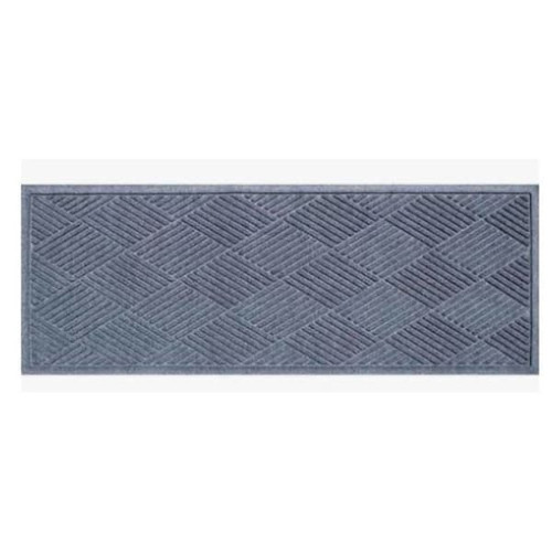 M+a Matting Waterhog Diamond Classic Mat Medium Grey 3'X10' Smooth Backing