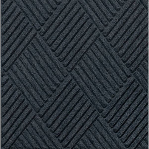 M+a Matting Waterhog Diamond Classic Mat Charcoal 3'X10' Smooth Backing