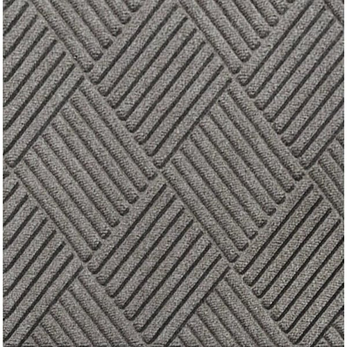 M+a Matting Waterhog Diamond Classic Mat Medium Grey 3'X5' Smooth Backing
