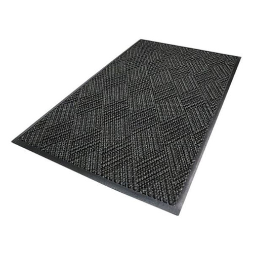 M+a Matting Waterhog Diamondcord Mat Charcoal 3'X6' Smooth Backing