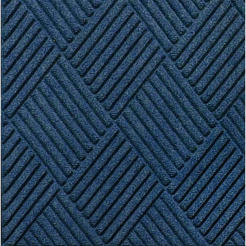 M+a Matting Waterhog Diamond Classic Mat Navy 4'X6' Smooth Backing