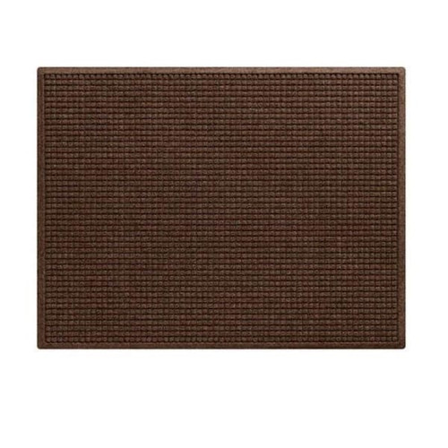 M+a Matting Waterhog Squares Fashion Mat Dark Brown 4'X8' Smooth Backing