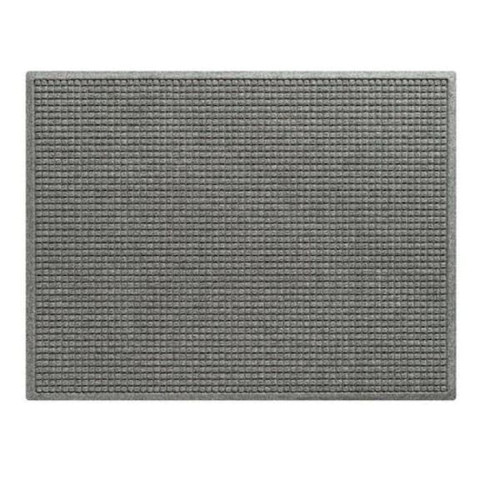 M+a Matting Waterhog Squares Fashion Mat Medium Grey 4'X10' Smooth Backing