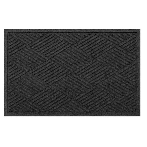M+a Matting Waterhog Diamond Classic Mat Charcoal 4'X6' Smooth Backing