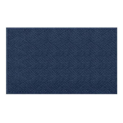 M+a Matting Waterhog Diamond Classic Mat Navy 6'X8.4' Smooth Backing