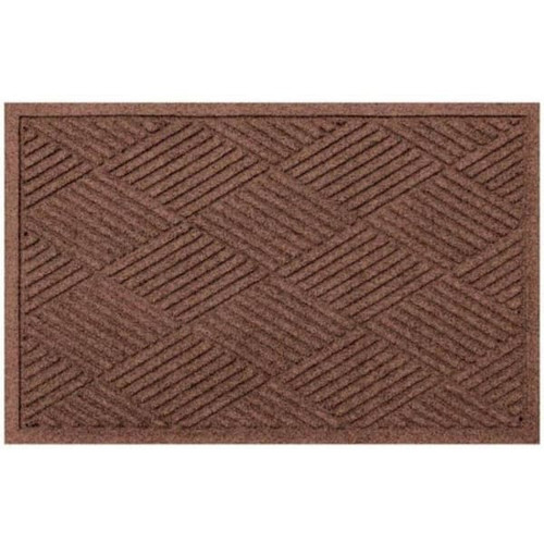 M+a Matting Waterhog Diamond Fashion Mat Dark Brown 4'X8.4' Smooth Backing