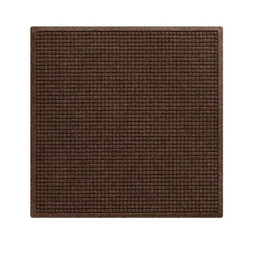 M+a Matting Waterhog Squares Fashion Mat Dark Brown 4'X10' Smooth Backing