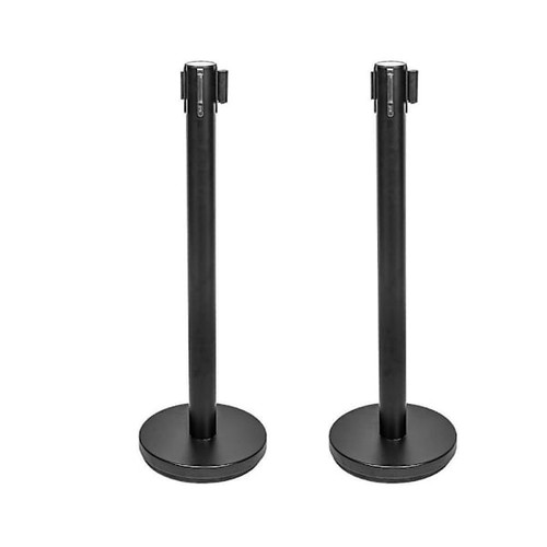 CSL Standard Crowd Control Stanchion Black Package Of 2