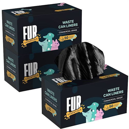 Fur Essentials 13-Gallon Dog Waste Station Can Liners 1.1 Mil Thick Package Of 2