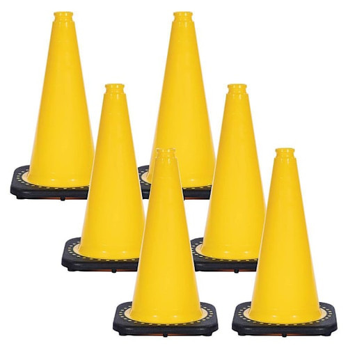 Mr. Chain 18" Yellow Traffic Cones Package Of 6