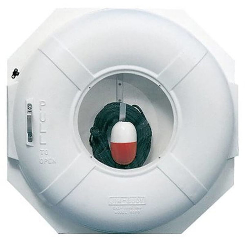 Jim Buoy 5050 Series 60 Ft. X 5 In. Life Ring Cabinet In White