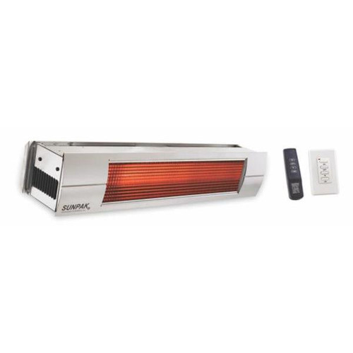 Sunpak Two Stage Natural Gas Patio Heater With Remote, White