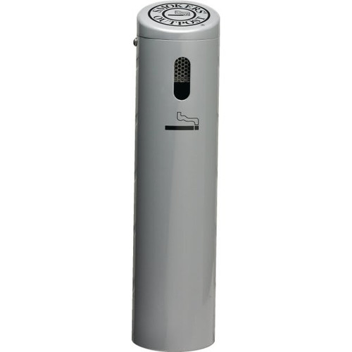 Commercial Zone Products Swivel Lock Outdoor Wall-Mount Ashtray (Silver)