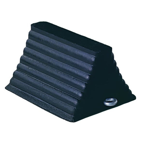 Cortina Safety 10" X 8" X 6" Black Recycled Rubber Heavy Duty Wheel Chock